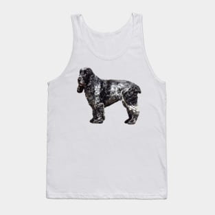 Black and Gray Spaniel Tank Top